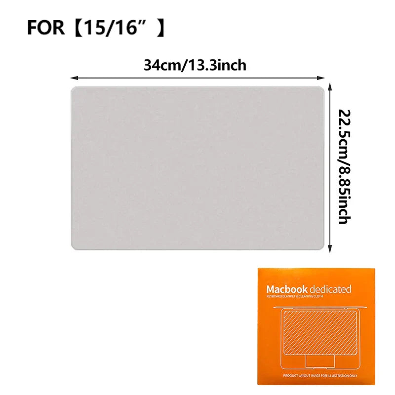 Microfiber Dustproof Cleaning Cloth Notebook Keyboard Cover Laptop Screen Cleaner Kit for MacBook Pro 13/15/16 Inch