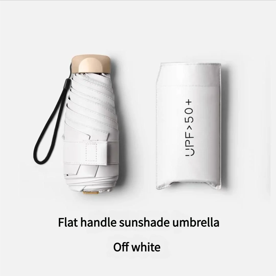 Mini Sun Umbrella Small Pocket Rain Umbrella Vinyl Folding UV Ultraviolet Protection Sun Shade Pocket Parasol Capsule