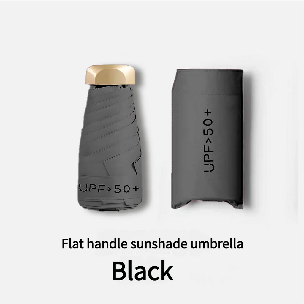 Mini Sun Umbrella Small Pocket Rain Umbrella Vinyl Folding UV Ultraviolet Protection Sun Shade Pocket Parasol Capsule