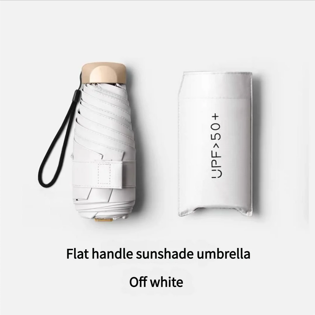 Mini Sun Umbrella Small Pocket Rain Umbrella Vinyl Folding UV Ultraviolet Protection Sun Shade Pocket Parasol Capsule
