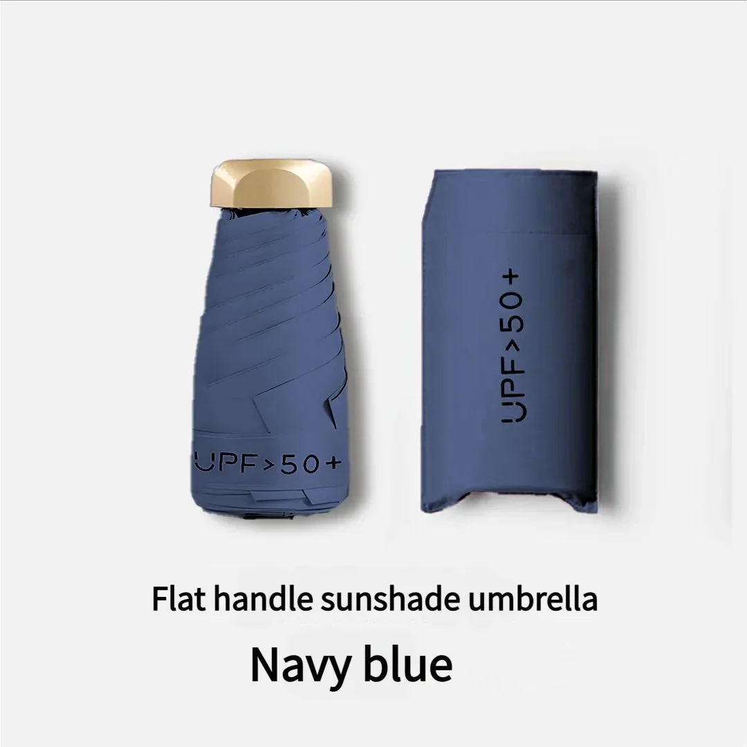 Mini Sun Umbrella Small Pocket Rain Umbrella Vinyl Folding UV Ultraviolet Protection Sun Shade Pocket Parasol Capsule