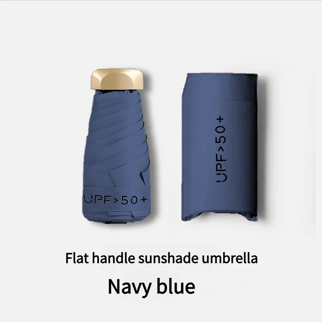 Mini Sun Umbrella Small Pocket Rain Umbrella Vinyl Folding UV Ultraviolet Protection Sun Shade Pocket Parasol Capsule