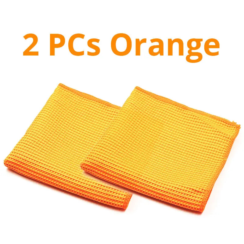 1 Pair Waffle Auto Towels Detailing Cleaning Cloth Car Rag Wash Towel Fast Dry Car Home Care Maintenance Accessories 40X40cm
