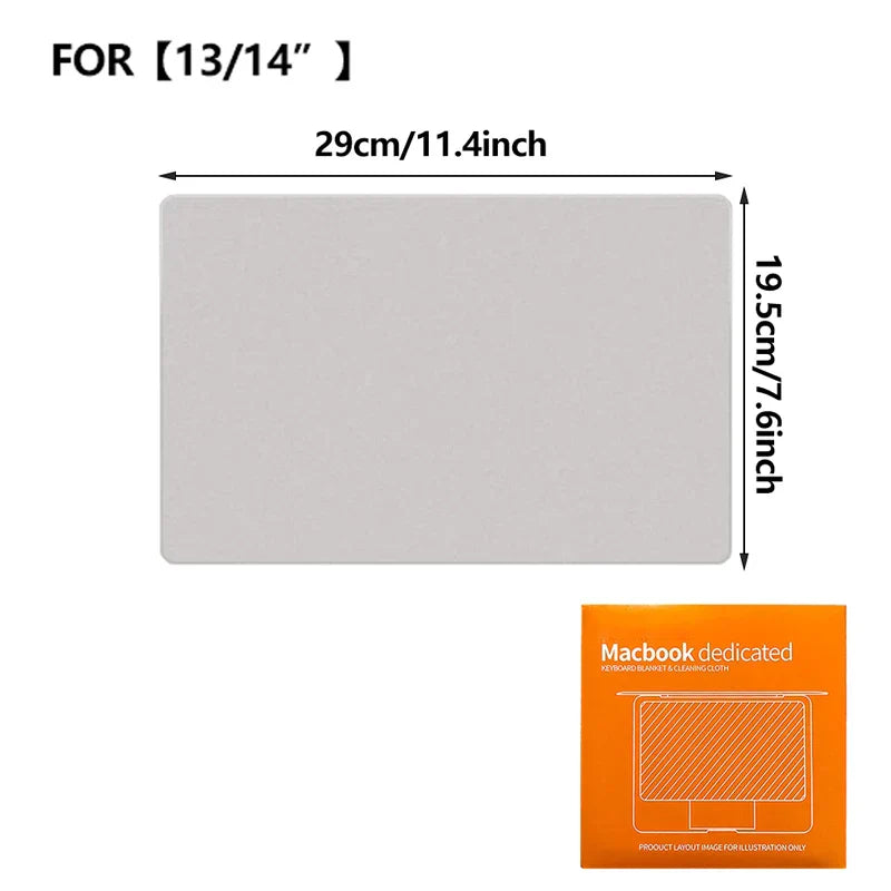Microfiber Dustproof Cleaning Cloth Notebook Keyboard Cover Laptop Screen Cleaner Kit for MacBook Pro 13/15/16 Inch